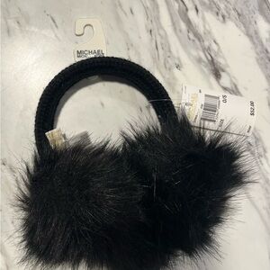 Michael Kors Black Fur Earmuffs